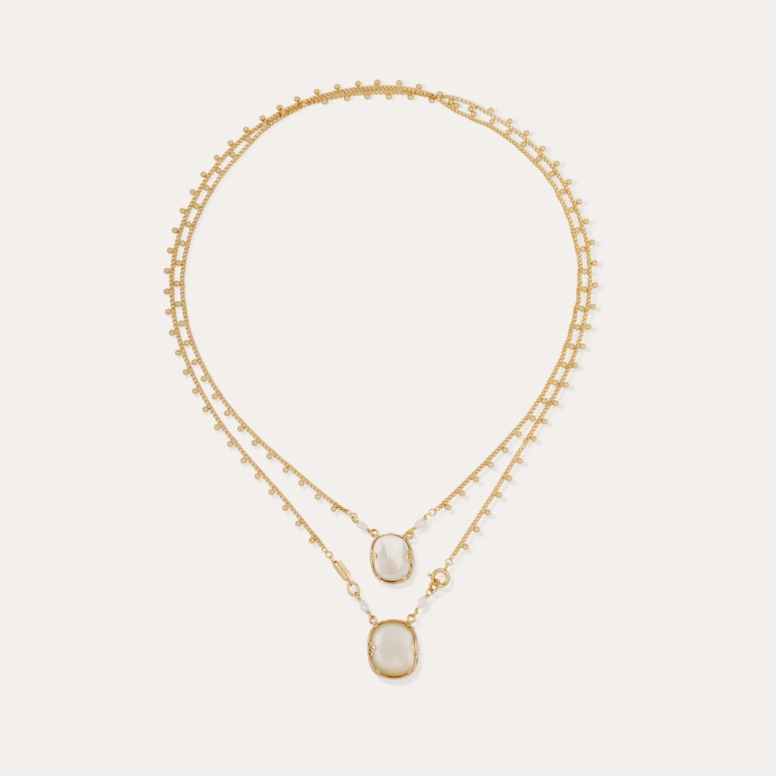 Collier Scapulaire Ovo - Nacre blanche