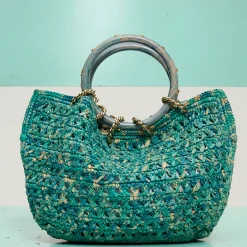 Sac bourse Canoubiers raphia