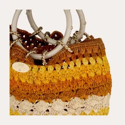 Sac bourse Picot raphia