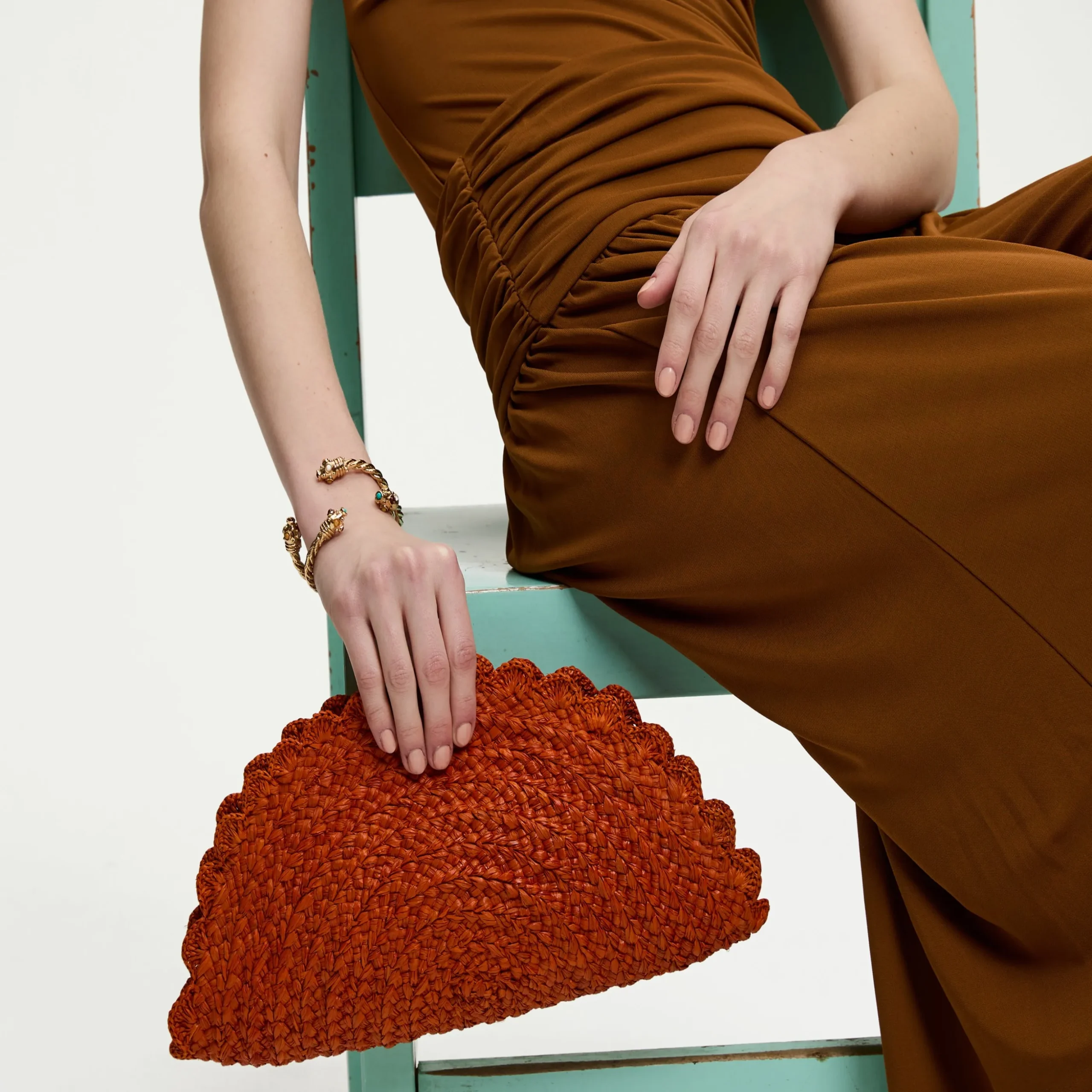 Sac pochette Sun raphia