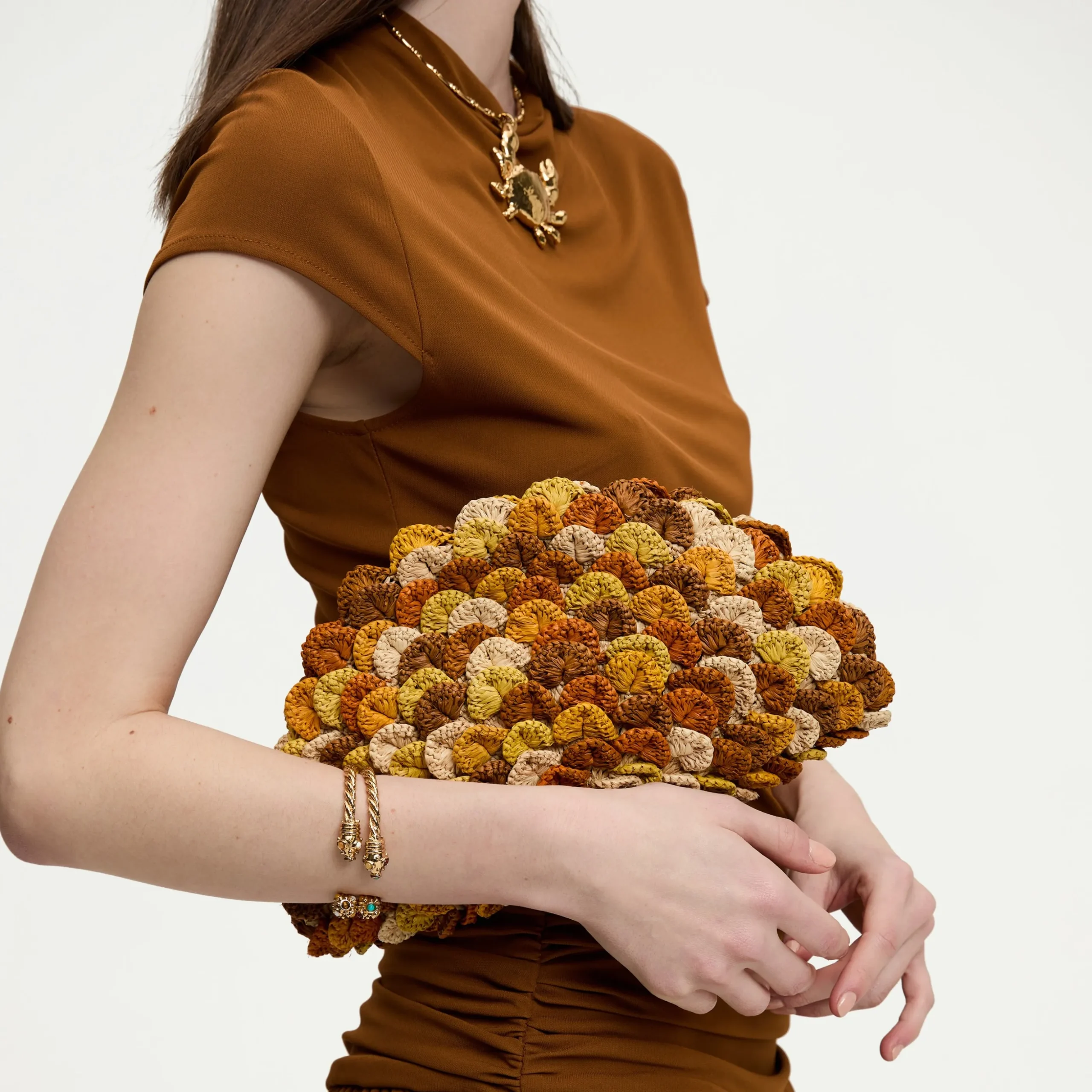 Sac pochette Sun Sirena raphia