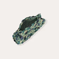 Sac pochette Sun Sirena raphia - Abysse