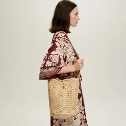 Sac seau Les Palmiers raphia
