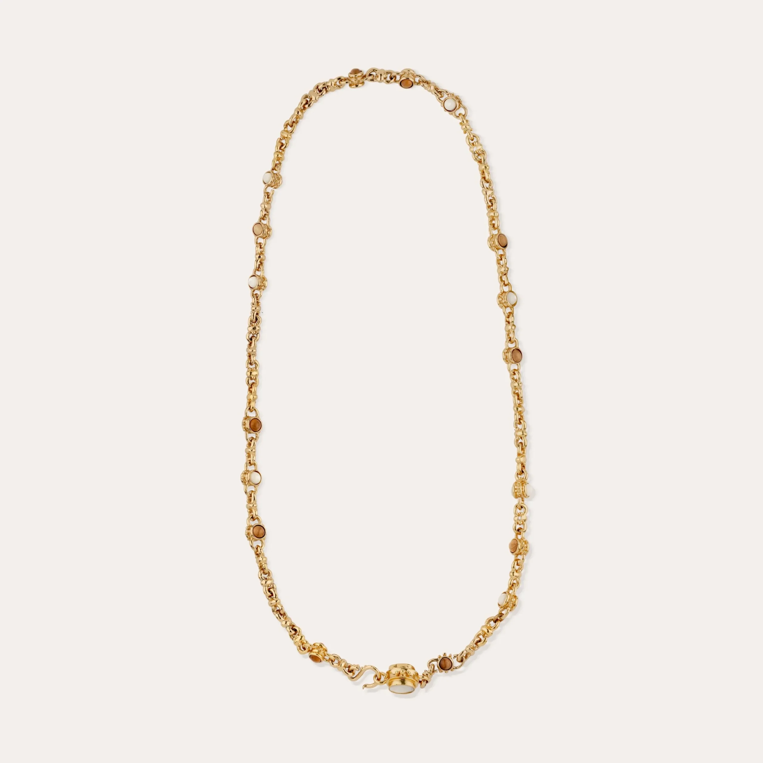 Sautoir Amarante multi - Bois & Nacre blanche